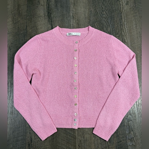 Zara Sweaters - ZARA Light Pink Women's Cardigan